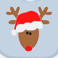 thumbnail image 4 of Inktastic Christmas Cute Reindeer in Santa Hat Boys or Girls Baby Bib, 4 of 4