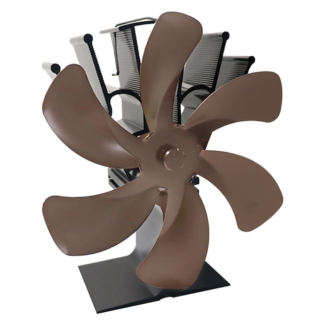 EGNMCR Ventilateur Portable Ventilateur de Bureau Ventilateur de Poêle Ventilateur de Poêle à Bois Ventilateur de Foyer Ventilateur à Chaleur avec 6 Pales Ventilateur de Foyer