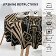 thumbnail image 6 of Art Nouveau Metallic Design Round Tablecloth 60 Inch,Washable Decorative Polyester TableClothes Cover for Dining Table Banquets Buffet Parties and Picnic, 6 of 8