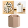 thumbnail image 3 of Multifunction Rotated Pen Holder 5 Slot Makeup Brush Desk Organizer - dark pink, 3 of 10