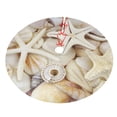 thumbnail image 5 of Cauagu 48" Christmas Tree Skirt Starfishes On Seashells Pattern Christmas Tree Decorations Tree Mat for Xmas Decorations Occasion Holiday Home Decor -48", 5 of 7