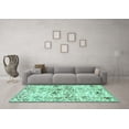 thumbnail image 3 of Ahgly Company Indoor Rectangle Animal Turquoise Blue Traditional Area Rugs, 2' x 3', 3 of 4