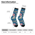 thumbnail image 2 of Fotbe Colorful Flowers Calcetas Largas con Estampado para Hombre y Mujer – Calcetas de Compresión Transpirables y Elásticas, Viajar y Uso Diario Talla 5-11, 2 of 6