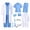 Blue, variant on Kids Doctor Costume 9‑Piece, Complete Medical Dress‑Up Set with White Lab Coat, Halloween Party Role‑Play Outfit for Boys & Girls Age 8‑12 Years