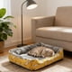 thumbnail image 4 of CaiYueKe Plush Dog Bed for Small Medium Large Dogs Cats, Orthopedic Soft Pet Bed with Removable Washable Cover, Non-Slip Base, Cushioned Support for Kennel Crate Sofa, Warm Cozy Comfort Pet Bed, 4 of 7
