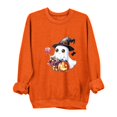 thumbnail image 2 of FDGIU Spooky Season Cute Ghost Graphic Women's Halloween Sweatshirt Oversized Crewneck Pullover Long Sleeve Casual Top Halloween Shirts for Women, 2 of 3