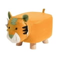 thumbnail image 1 of Taburete otomano de madera Strade Fareast Limited taburete de animales antideslizante naranja, 1 of 8