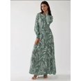 thumbnail image 4 of Printed Long Sleeve Viscose Maxi Dress, 4 of 6