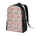 thumbnail image 2 of Fuzoiu Paris Print Laptop Backpack,Work Business Backpacks, Large Capacity Nurse Bag College Bookbag for School, Waterproof Casual Daypack for Travel, 2 of 8