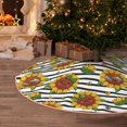 thumbnail image 4 of Salouo Cute Sunflowers Christmas Tree Skirt 30" Farmhouse Christmas Decorations Snowman Xmas Tree Skirt Tree Mat for Holiday Party Decor, 4 of 8