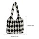 thumbnail image 4 of Bolso esponjoso para mujer, bolso Hobo sencillo de gran capacidad, bolso de invierno para niñas con entramado de diamantes, 4 of 4