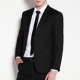 thumbnail image 4 of sunsanly Lapel Long Sleeve Flap Pockets Buttons Closure Men Blazer Spring Autumn Solid Color Suit Jacket, 4 of 8