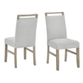 thumbnail image 4 of Tabitha 5-Piece Dining Set: 66" White Faux Marble Table & 4 Light Gray Chairs, Light Oak Finish, Seats 6, Ideal for Kitchen or Dining Room, 4 of 6