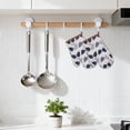 thumbnail image 2 of Unique Bargains Heat Resistant Oven Mitts and Pot Holders Sets 4 Pcs Blue 10.6x6.7 Inch, 2 of 7