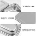 thumbnail image 4 of MasteelfCA 1Pc Stainless Steel Divided Plate Rectangular 4 Sections Food Serving Tray, 4 of 8