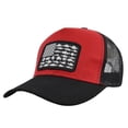 thumbnail image 1 of AWZXDE Unisex Adjustable Outdoor Mesh Snapback Trucker Hat For Men With Color Block Flag Design Baseball Cap BK3, 1 of 2