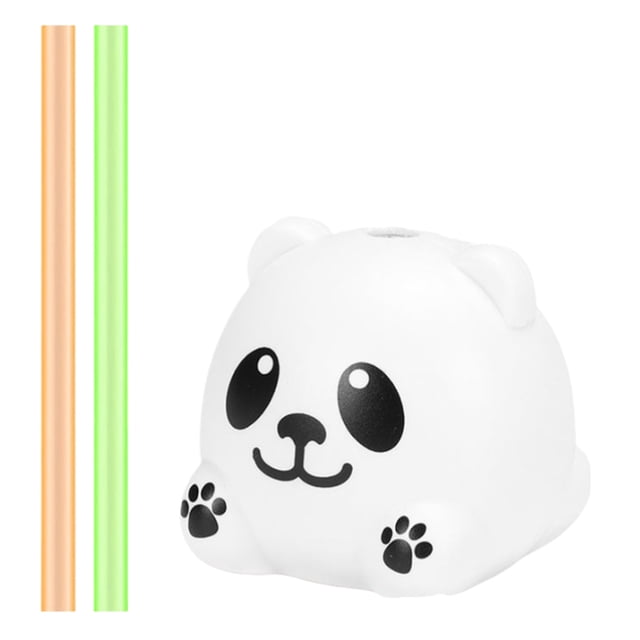 Naiovety Los niños reutilizables de la idea plástica del regalo favorecen el regalo de la paja del artículo portátil BPA-libre del tamaño Cocina y Comedor Panda