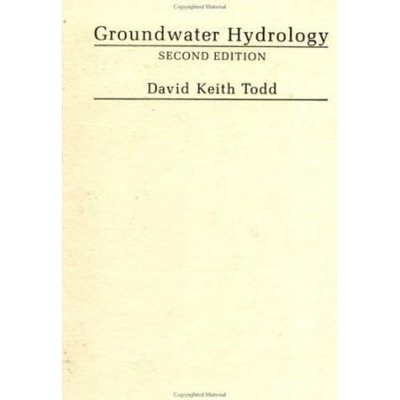 Pre-Owned Ground Water Hydrology (Hardcover) 047187616X 9780471876168
