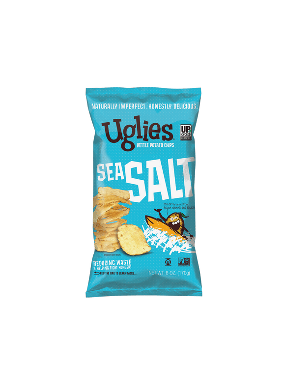 Uglies Original Sea Salt Potato Chips, Kosher, Vegan Kettle Chips, Gluten Free Snacks, 6 oz