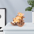 thumbnail image 4 of Clearance Desktop Ornament under $20,Rocking Chair Animal Statue Small Sculpture Desktop Decoration Reclining Chair Animal Desktop Realistic Gift Pet Statue Animal Home Decoration Suitable For O, 4 of 7