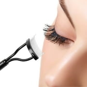 Docolor Eyelash Comb, Eyebrow Mascara Brush Applicator, Sturdy Metal Eyelash Separator, Definer with Comb Cover, Black