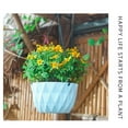 thumbnail image 4 of Hanging Planters, Self Watering Hanging Plant Pots, Plastic Flower Pot Containers, Indoor Outdoor Garden Planters, Blue Hanging Basket Planter, Metal Chain Drainage Tray Planter for Hanging Plants, 4 of 5