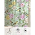 thumbnail image 6 of Sheer Curtains 63 Inch Length, Sage Green Spring Floral Semi Sheer Curtains Light Filtering Window Treatment, Elegant Farmhouse Flowers Birds Watercolor Privacy Voile Drapes 52x63 Inch, 6 of 7