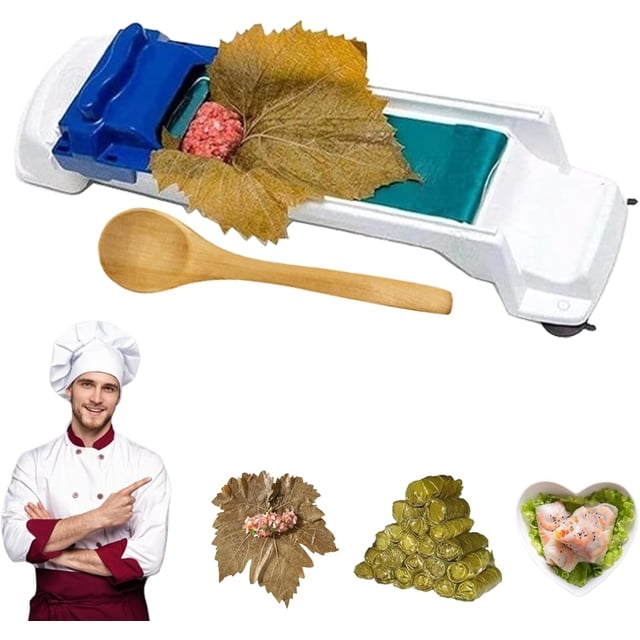 Rodillo de hojas de uva, rodillo de hojas de uva, rodillo Dolma, máquina de fabricación de dolma, máquina de rollos de sushi mágico, herramienta de lamin de carne vegetal Home Essentials para