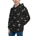 thumbnail image 2 of Goofa Mallards And Snowflakes Pattern Hooded Sweatshirt for Youth Trendy youth sweatshirt Casual Hoodie for Boys and Girls-Medium, 2 of 6