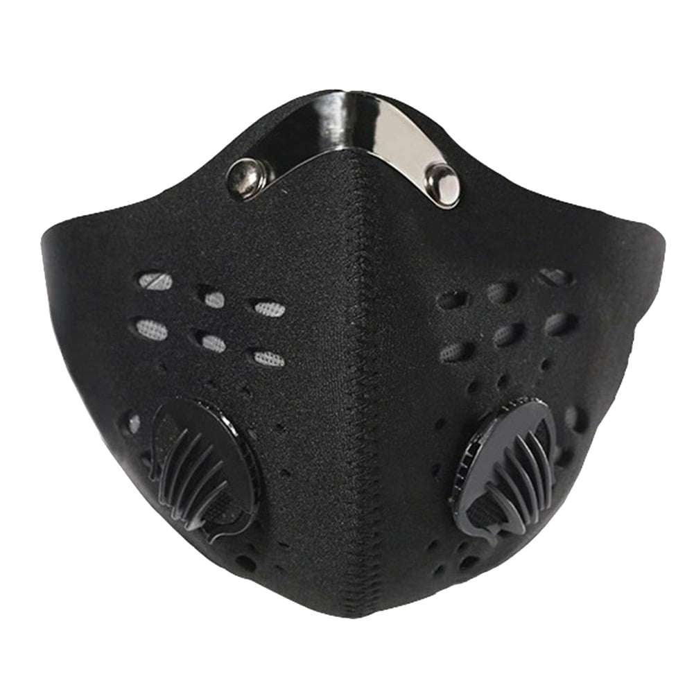 Outdoor Half Face Cover Activated Carbon Filter Mouth-muffle Dustproof Black 
