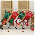 thumbnail image 3 of B 2Pcs Christmas Stocking Gift Bags, Non-Woven Machine Embroidery Decor For Tree, Festive Holiday Home Decor, 3 of 3