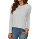 thumbnail image 1 of Camisa de vestir tipo túnica NEYOUQE para mujer, blanca, manga larga, 1 of 6