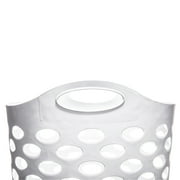Mainstays Flexible Round Laundry Hamper, White Plastic