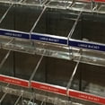 thumbnail image 4 of Large Clear Plastic Molded Bucket, Storage Container Bin for Pegboard, Slatwall, or Counter with Label Holder on Front and 2 Metal U-Hooks, Size: 8"W x 9"D x 9"H, 4-Pack, 4 of 4
