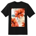 thumbnail image 2 of Plus Size Shirt for Women Black Tops for Women Short Sleeves Shirt for Women Flower3 T Shirt Crewneck Shirt for Women XL, 2 of 5