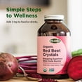 thumbnail image 5 of Flora - Organic Red Beet Crystals, Energizing Superfood, Nitric Oxide Booster, Vegan, Equals 5.5 lbs. of Red Beets, Pressed from Fresh Harvested Organic Beets, 7-oz. Powder, 5 of 7