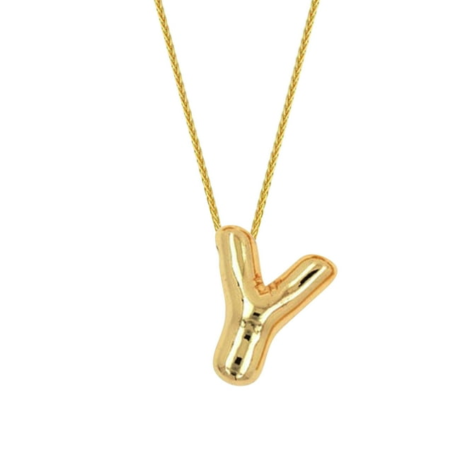 Pendentif Lettre Ballon, Pendentif Lettre en Cuivre, Collier Multifonction