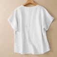thumbnail image 4 of Sexlip Women's Top V-Neck Short Sleeve Casual Stylish Look Daily Wear Essential Durable Quality Fashion Forward Modern Style White XXL, 4 of 5