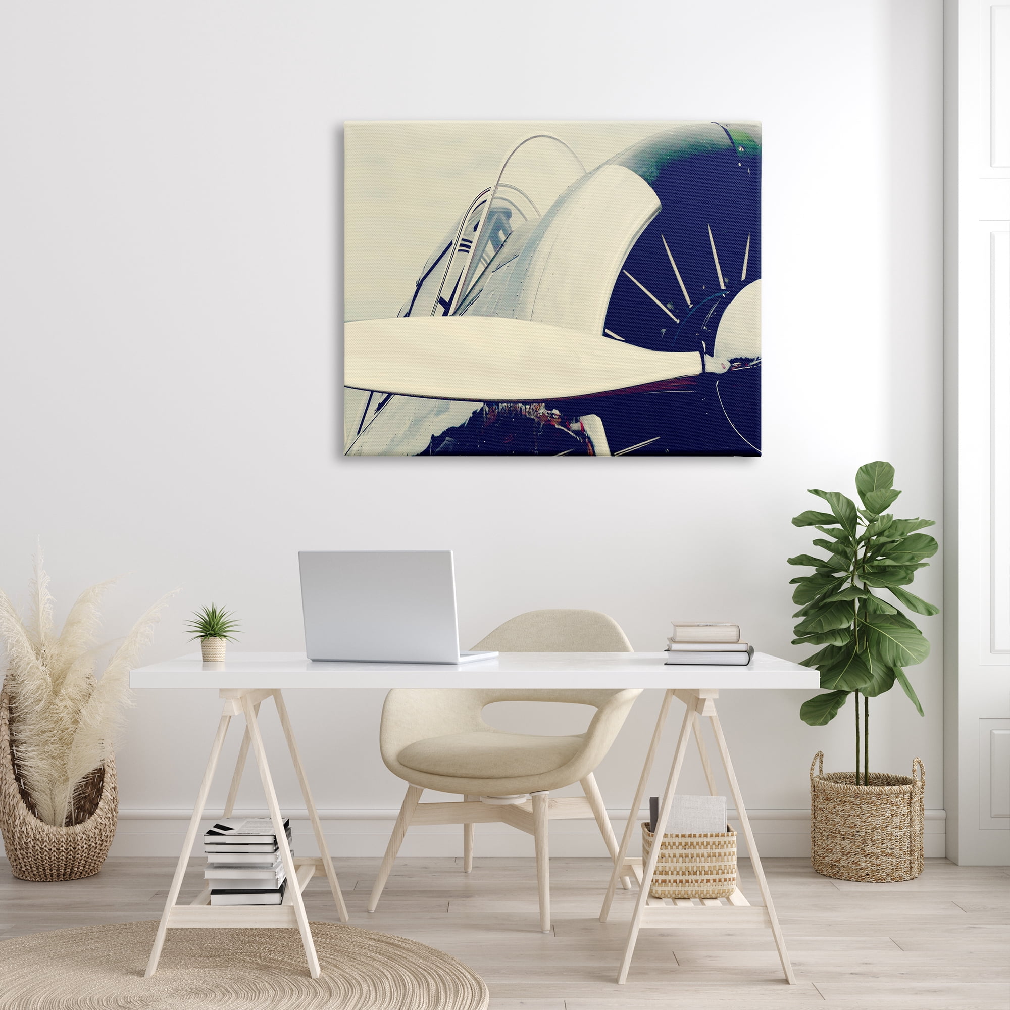 Stupell Industries Plane Propeller Close Up Modern Industrial Transportation Photography Gallery Wrapped Canvas Print Wall Art, 36 x 48