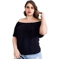 thumbnail image 3 of Blusa capa plisada (talla extra), modelo 0440 (negro) negro 38 Roman Fashion Blusa extra 0440, 3 of 6