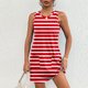 thumbnail image 3 of Vestido de Verano para Mujeres, Vestido de Cuello Redondo sin Mangas de Bolsillo de Impresión de Moda Casual Hecha de 95% Poliéster 5% Spandex para Primavera Verano, Vestido Sexy para Mujeres, 3 of 6
