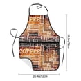 thumbnail image 2 of Uemuo Hand Drawn Vintage Coffee Printed Bib Apron, Adjustable , Water and Oil Resistant, Cooking Kitchen Chef Apron for Women Men, 2 of 5