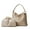Gold, variant on Woven Leather Hobo Handbag with Star Charm and Drawstring Pouch, Available in Gold, Gray, Purple, Black