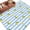 LightBLue, variant on Cute Lemon Floral Area Rugs 4'x6', Washable Small Throw Rugs for Office Bathroom, Farmhouse Vintage Linen Texture Indoor Outdoor Rug Non-Slip Low Pile Carpet Runner Reversible Floor Mats
