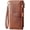 Brown, variant on Wallets for Women, Genuine Leather Credit Card Holder with RFID Blocking Double Zipper, Large Capacity Bifold Wristlet Clutch Wallet