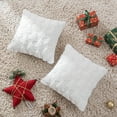 thumbnail image 4 of Sanmadrola Christmas Tree Decorative Throw Pillow Covers Set of 2, 18"x18" Soft Fluffy Pillowcases for Home Décor, Boho Pillow Covers Winter Holiday Cushion Cases for Sofa Couch Bedroom Living Room, 4 of 8