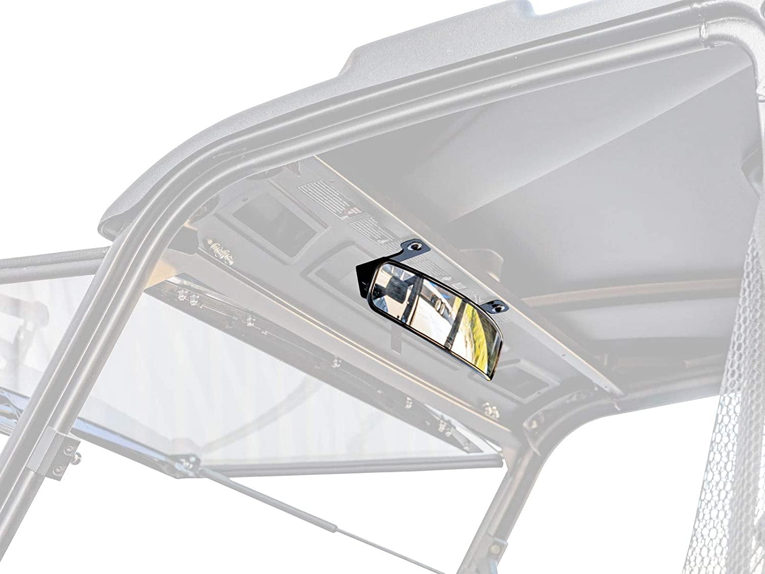 SuperATV 17" Curved Polaris Ranger Rear View Mirror (See Fitment)Bolt