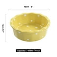 thumbnail image 3 of Qeeadeea Small Round Baking Dish Set Of 2, Colorful Ceramic Pie Pan, Round Ceramic Pie Plate-yellow-15cmx15cmx5cm, 400ml, 3 of 7