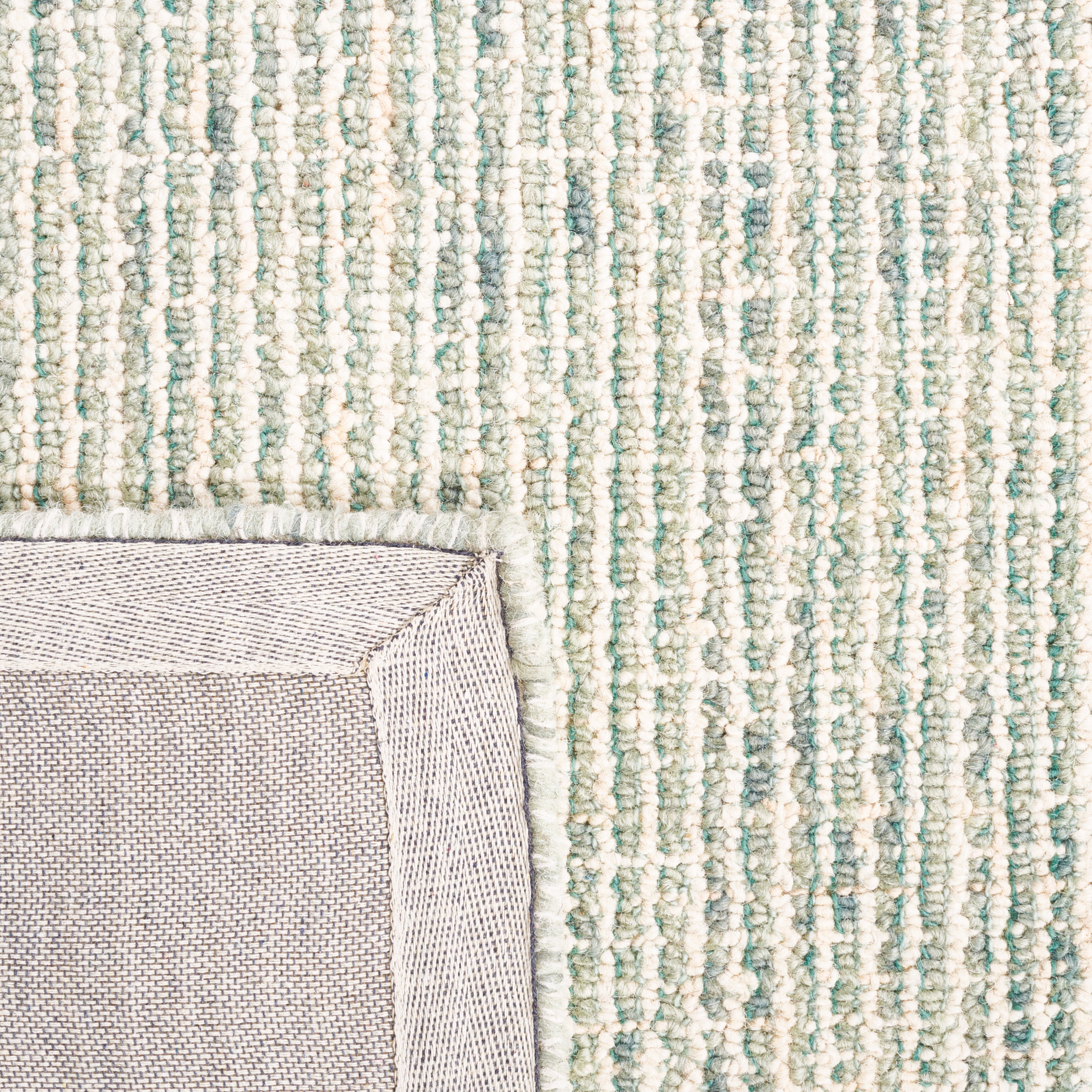SAFAVIEH Abstract Corine Striped Area Rug, Green/Ivory, 4' x 4' Square