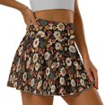 thumbnail image 4 of KUIFORTI White Daisy Pleated Skirts for Women Lightweight High Waisted with Pockets Inner Shorts Breathable Stretchy Athletic Skirts for Running Training Sports Golf, 4 of 7